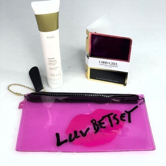 Betsey Johnson Other - BRAND NEW Bundle LUV Betsey plastic bag, Yuzu Hand Cream & Carolina H fr…